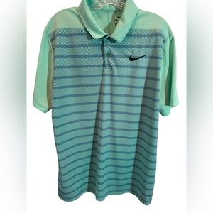 Nike Dri-Fit Men's Golf Polo Shirt Mint Green Large Short Sleeve Athleisure Work